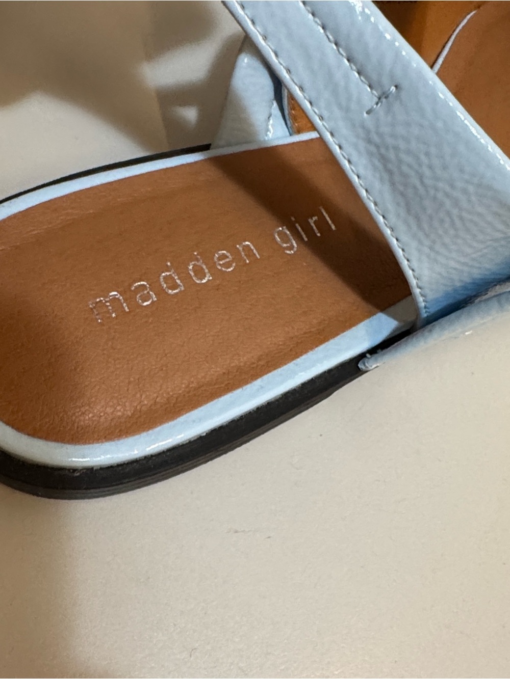 NEW✨ Madden Girl Light Blue Pointed Slingback Flats with Buckle Detail size 8 - Picture 4 of 9